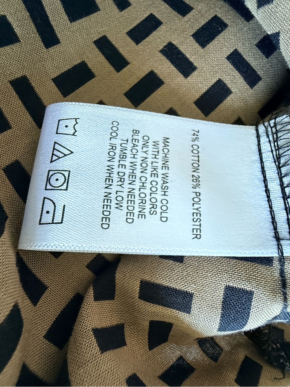 Foxcroft Harper Basketweave Black Cream Geometric Button-Down Shirt Plus 14W - Picture 9 of 10